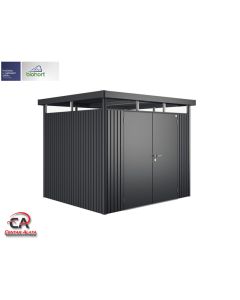 Vrtna kućica HighLine Biohort 275x235x222 cm Vel. H3 tamno siva 2 vrata