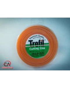 Trofil nit za trimere 2,4mm kvadratni profil 15m naranđasta