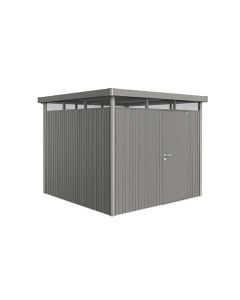 Vrtna kućica HighLine Biohort 275x275x222 cm Vel. H4 metalik siva 1 vrata