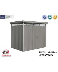 HighLine Biohort 275x195x222 cm Vel. H2 metalik siva 1 vrata
