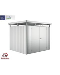 Vrtna kućica HighLine Biohort 275x235x222 cm Vel. H3 metalik srebrna 2 vrata