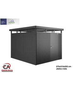 Vrtna kućica HighLine Biohort tamno siva 275x315x222 cm Vel. H5