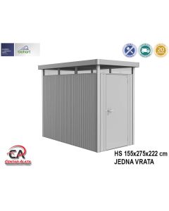 Vrtna kućica HighLine Biohort 155x275x222 cm Vel. HS metalik srebrna 1 vrata