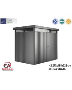 Vrtna kućica HighLine Biohort 275x195x222 cm Vel. H2 tamno siva 1 vrata