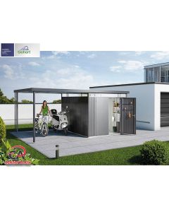 Vrtna kućica HighLine Biohort sa bočnom nadstrešnicom H5 275x315x222