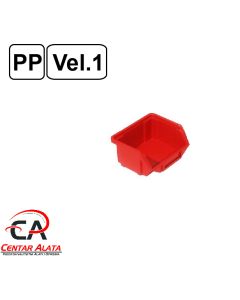 Ecobox Kutija veličina 1 za vijke ili materijal 109x100x53mm crvena