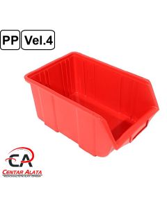 Ecobox Kutija veličina 4 za vijke ili materijal 355x220x166mm crvena