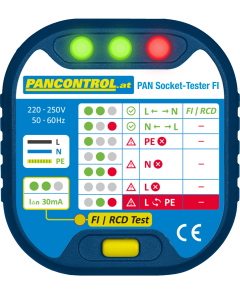 PAN Tester FI utičnica  CAT III 600V Crni Petak