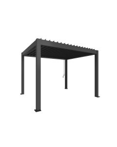 Biohort Pergola 3x3,5 m metalik tamno siva sa metalik tamno sivim rešetkama 367,5x312x255 cm