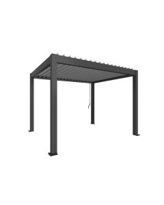 Biohort Pergola 3x3,5 m metalik tamno siva sa metalik srebrnim rešetkama 367,5x312x255 cm