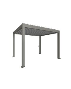 Biohort Pergola 3x3,5 m metalik siva sa metalik srebrnim rešetkama 367,5x312x255 cm