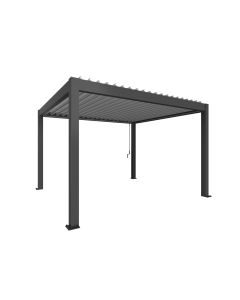 Biohort Pergola 4x3,5m Metalik tamno siva sa metalik srebrnim rešetkama 404,5x367,5x255 mm
