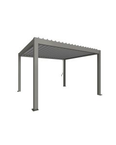 Biohort Pergola 4x3,5m metalik siva sa metalik srebrnom rešetkom 404,5x367,5x255 mm