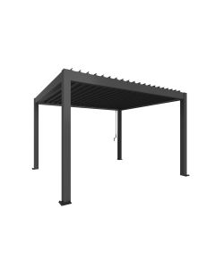 Biohort Pergola 4x3,5m metalik tamno siva sa metalik tamno sivom rešetkom 404,5x367,5x255 mm 
