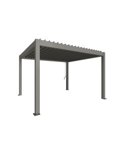 Biohort Pergola 4x3,5m metalik siva sa metalik sivom rešetkom 404,5x367,5x255 mm
