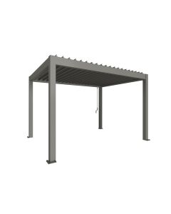 Biohort Pergola 3x4 m metalik siva sa metalik sive rešetkama 404,5x312x255 cm