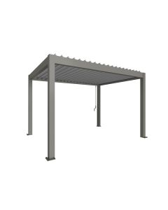Biohort Pergola 3x4 m metalik siva sa metalik srebrnim rešetkama 404,5x312x255 cm