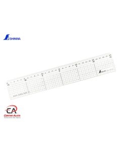 Shinwa ravnalo akrilno 30 cm sa INOX rubom 77085
