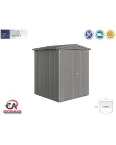 Vrtna kućica Europa BioHort siva 172x156x196 cm Vel.2