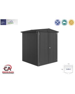 Vrtna kućica Europa BioHort tamno siva 172x156x196 cm Vel.2