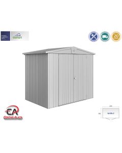 Vrtna kućica Europa BioHort srebrna 244x156x203 cm Vel.3
