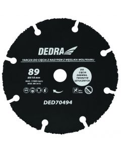 Rezna ploča 89 mm za rezanje drveta i plastike Dedra DED70494