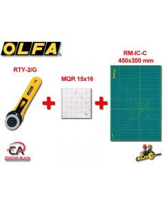 Olfa RTY-ST/QR Osnovni set za patchwork podloga rotacioni nož sa ravnalom 3u1