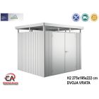 HighLine Biohort 275x195x222 cm Vel. H2 metalik srebrna 2 vrata