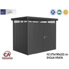 Vrtna kućica HighLine Biohort 275x195x222 cm Vel. H2 tamno siva 2 vrata 9003414840393