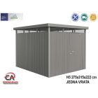 Vrtna kućica HighLine Biohort 275x315x222 cm Vel. H5 metalik siva 1 vrata