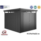 Vrtna kućica HighLine Biohort 275x315x222 cm Vel. H5 tamno siva 2 vrata